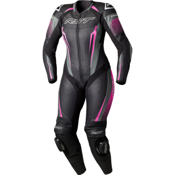 TRACTECH EVO D3O LADIES SUIT BLACK/PINK LEATHER 2XL
