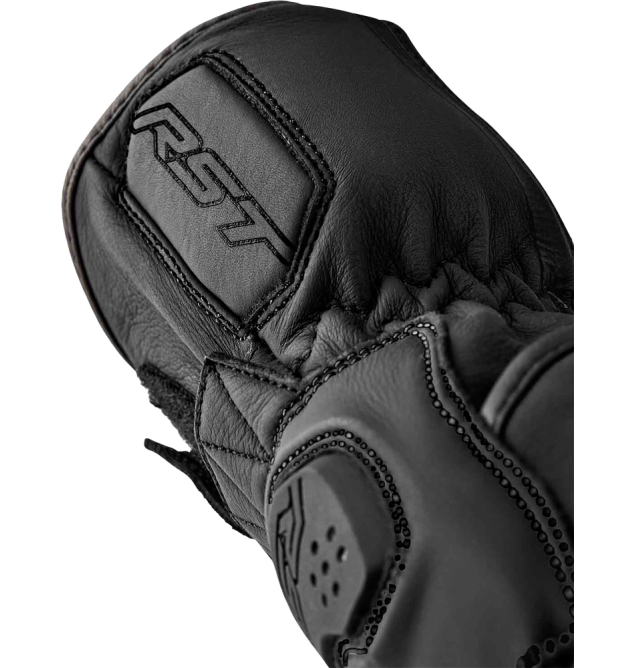 S1 D3O LADIES GLOVE BLACK LEATHER MD