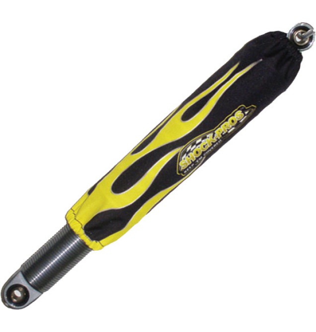 Shock Covers Black W/Yellow Flames