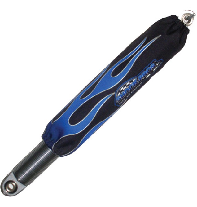 Shock Covers Black W/Blue Flames