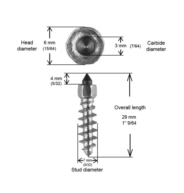 11MM STANDARD SCREW STUDS QTY 100