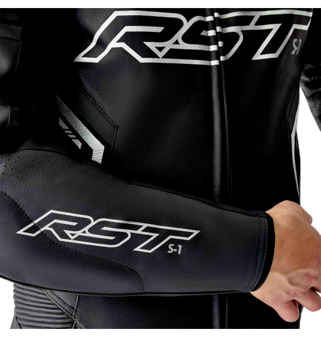 S1 D3O SUIT BLK/WHI LEATHER XS