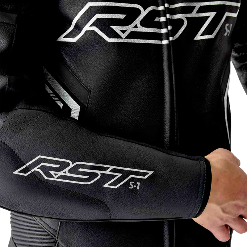 S1 D3O SUIT BLK/WHI LEATHER LG S1 D3O SUIT BLK/WHI LEATHER LG