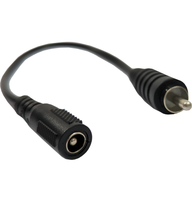 12V RCA to Female Coax Adapter