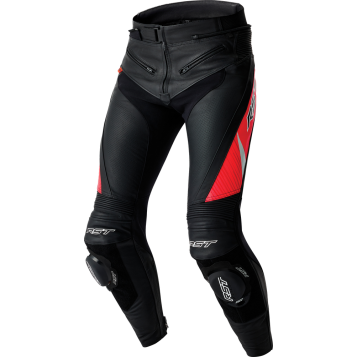 TRACTECH EVO 5 D3O PANTS BLK/FLO RED LEATHER 2X