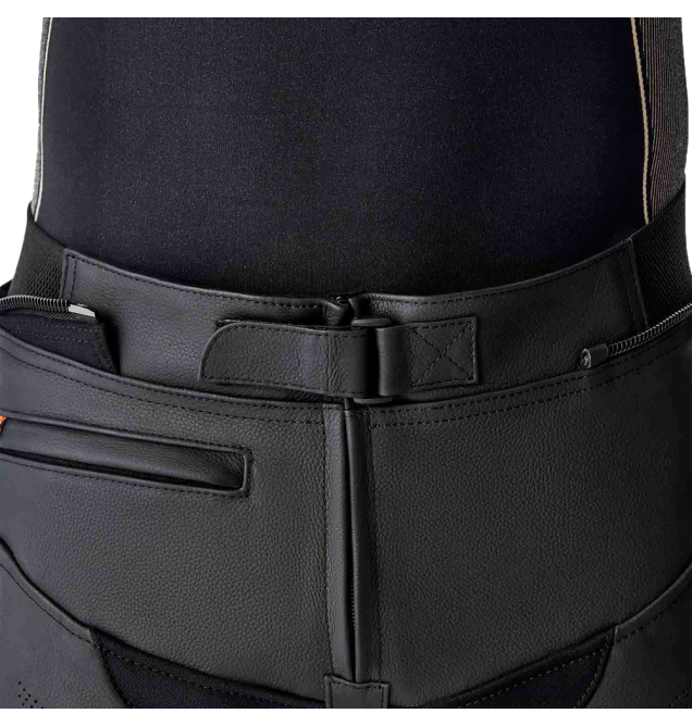 T2 D3O LEATHER PANTS BLACK MD