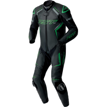 S1 D3O SUIT BLK/GRY/FLO GRN LEATHER 2X