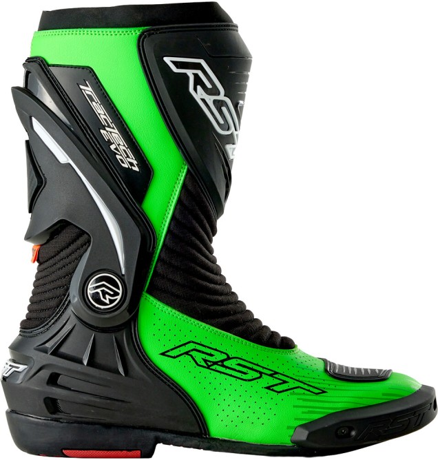 TRACTECH EVO D3O BOOT BLACK/FLO GREEN 11.5