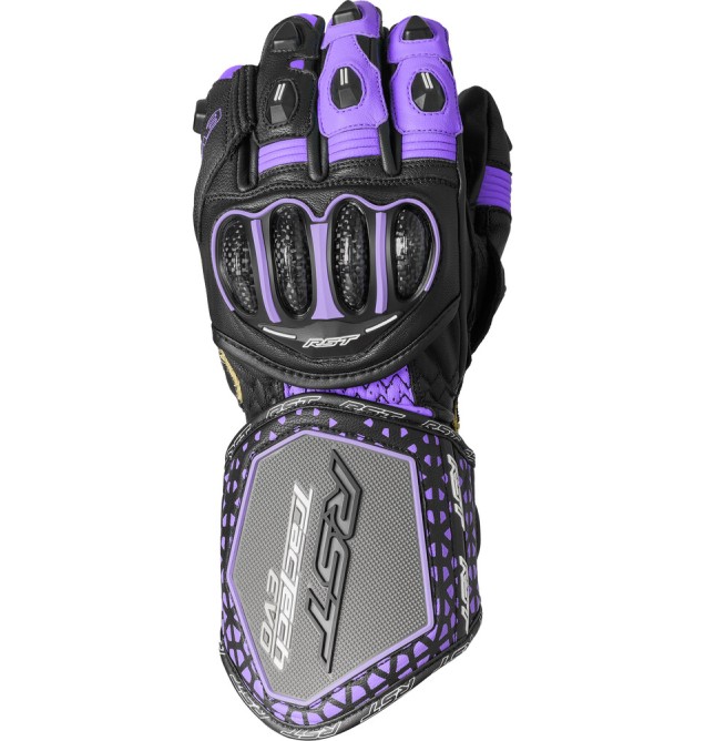 TRACTECH EVO 4 CE LADIES GLOVE BLACK/FUSHIA/GREY LEATHER SM