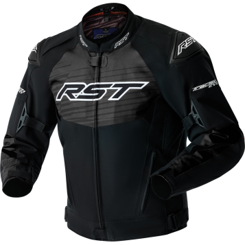 TRACTECH EVO 5 D3O JACKET BLACK/WHITE TEXTILE LG