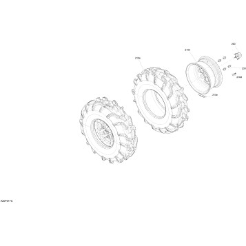 04- Drive - Front Section - Wheels - Mossy Oak Edition