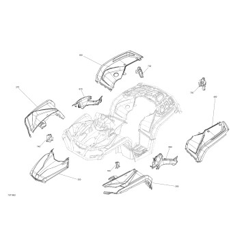 09- Fender And Central Panel Kit - 570 EFI