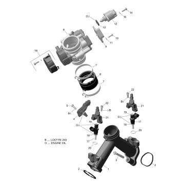 01- Rotax - Air Intake Manifold And Throttle Body - V1