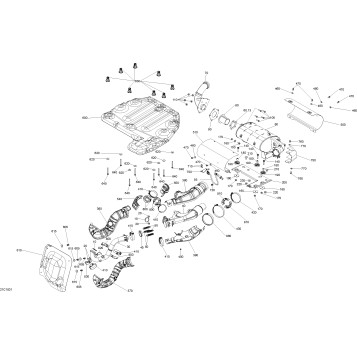 01- Exhaust Maverick Trail - 1000 EFI