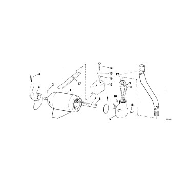 MOTOR AND ADAPTER GROUP/12 VOLT BOW MOUNT