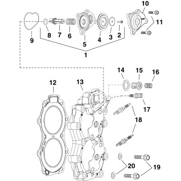 CYLINDER HEAD & THERMOSTAT