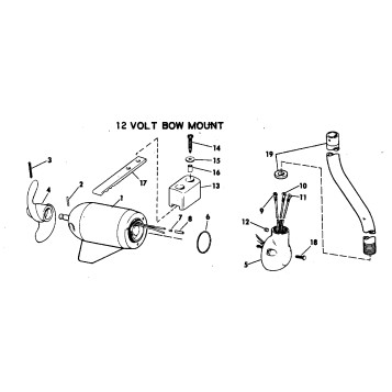 MOTOR AND ADAPTER GROUP 12 VOLT