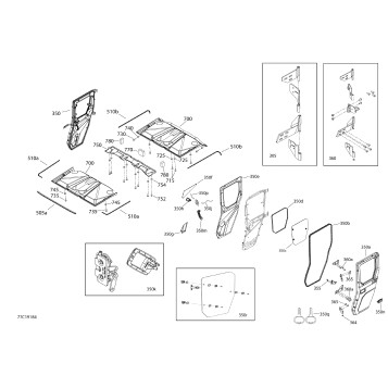 09- Enclosure Cab - HD10 - XT CAB - North America - Rear Doors & Roof Section