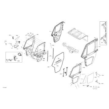 09- Enclosure Cab - HD10 - XT CAB - North America - Front Doors Section