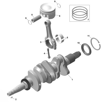 01- ROTAX - Crankshaft and Pistons