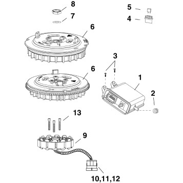 EMM, STATOR, FLYWHEEL
