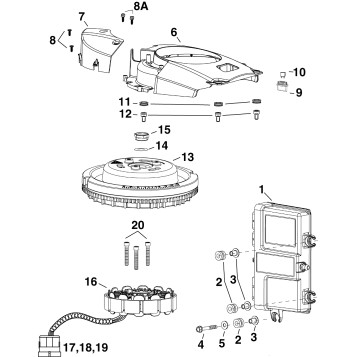 EMM, STATOR, FLYWHEEL
