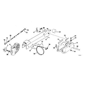 BOW ARM AND DECK BRACKET GROUP/BOW MOUNT MODELS