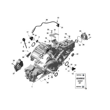 01- ROTAX - Gearbox Assy and Drive Shaft - 686 876 - Hua Yong- 1st Generation