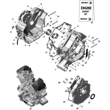 01- Engine - Crankcase - 1010 TSS