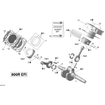 01- Crankshaft, Piston And Cylinder OUTLANDER