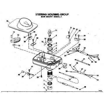 STEERING HOUSING GROUP BOW MOUNT MODELS