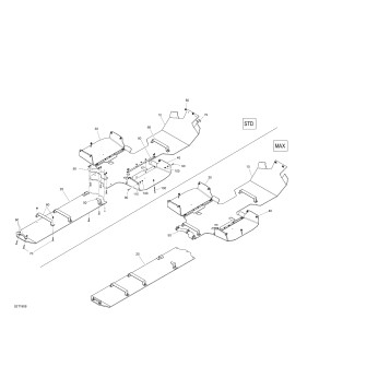 09- Skid Plate 6X6 1000 EFI - Skid Plate Option