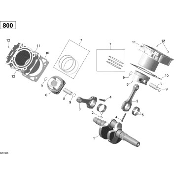 01- Crankshaft, Piston And Cylinder _02R1505