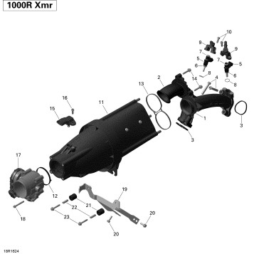 02- Air Intake Manifold and Throttle Body - 1000R EFI