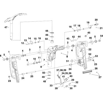 SWIVEL BRACKET - Power Trim and Tilt