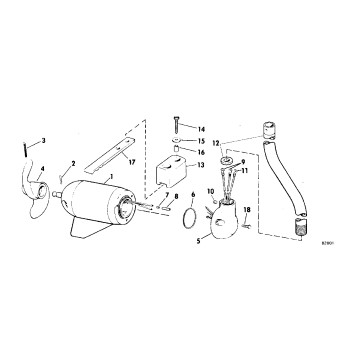 MOTOR AND ADAPTER GROUP /12 VOLT BOW MOUNT