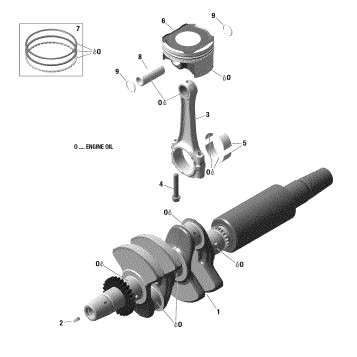 01 ROTAX - Engine - Crankshaft And Pistons - 600 ACE