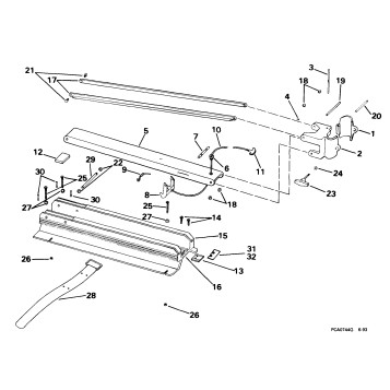BOW ARM & DECK BRACKET GROUP -- HBF2G, HBFL2G