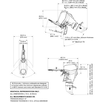PROFILE DRAWING - Power Tilt, Tiller Steer