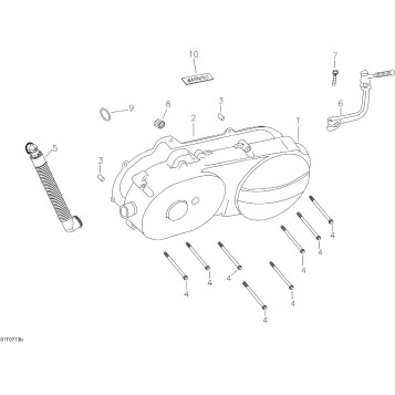 01- Crankcase Cover, Left