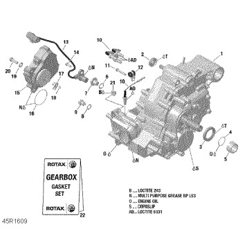 01- Gear Box Assy - 650 EFI-XMR 850 EFI