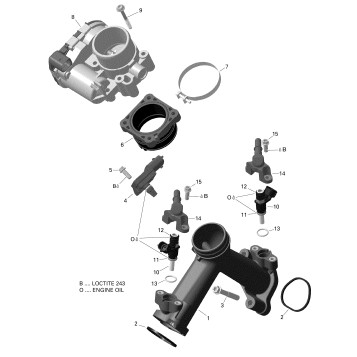 01- Rotax - Air Intake Manifold And Throttle Body - V2
