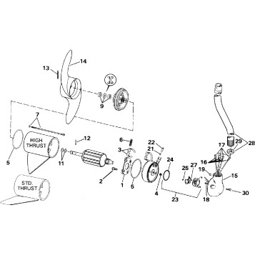 MOTOR AND ADAPTER GROUP / 12 VOLT