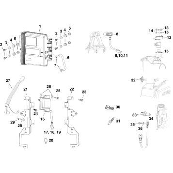 EMM, SENSORS, IGNITION COILS & SPARK PLUGS (3.3 L)