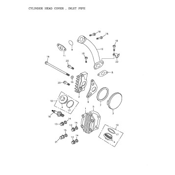 01- Cylinder Head Cover, Inlet Pipe