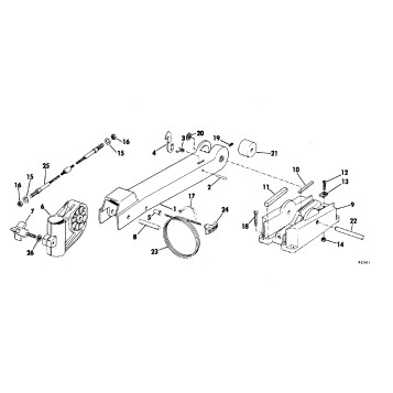 BOW ARM AND DECK BRACKET GROUP/BOW MOUNT MODELS