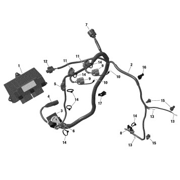 01 ROTAX - Electrical - Engine Harness / Electronic Module - 600 ACE