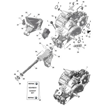 01- ROTAX - Gearbox Ass'y and Drive Shaft - 420686788
