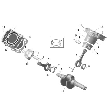 01- ROTAX - Crankshaft, Pistons and Cylinder