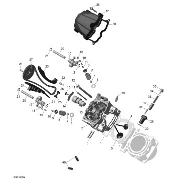 01- Cylinder Head, Front - Turbo
